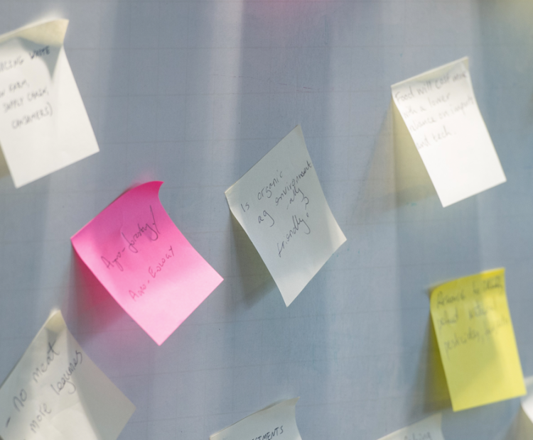 post-it on wall