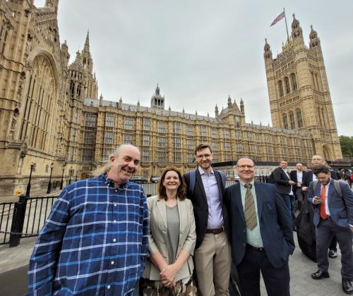 Rothamsted team outside Parliament