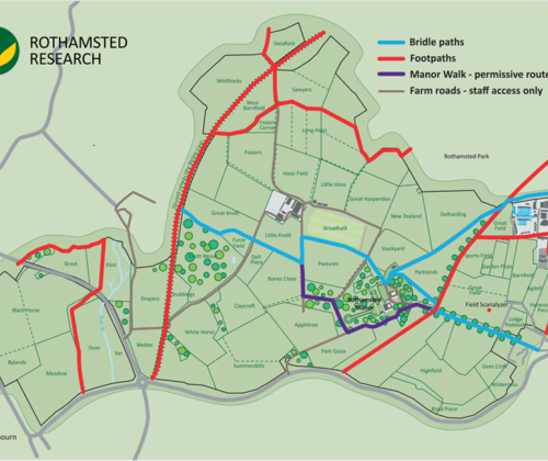 map of the rothamsted estate