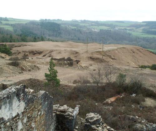 Area affected by a mine producing copper and arsenic in South West England