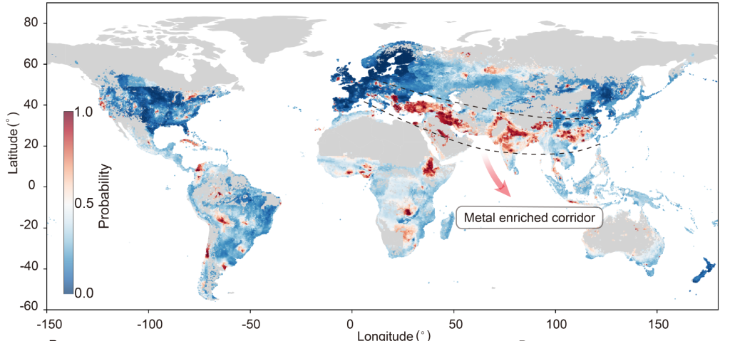 global map of toxic metal soil pollution